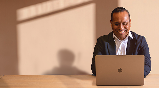 Man with computer